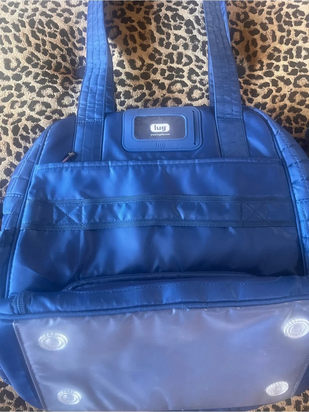 Lug Puddle Jumper Blue Quilted Nylon Travel Tote Carry-On Weekender Bag NWOT